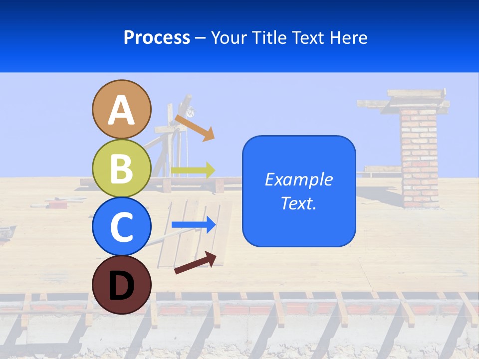A Wooden Roof With A Brick Chimney And A Blue Sky In The Background PowerPoint Template