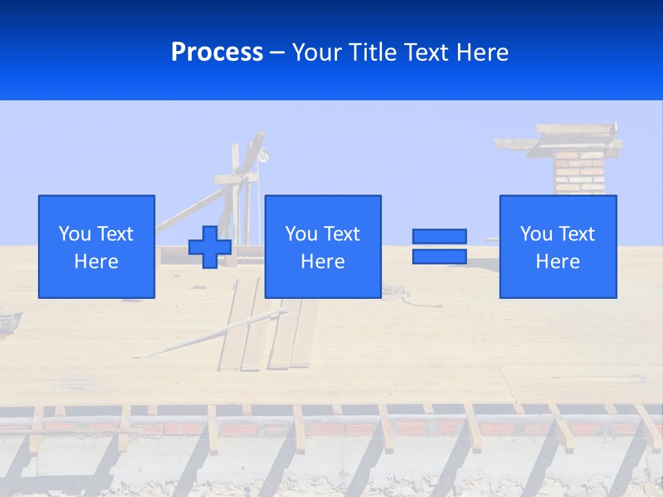 A Wooden Roof With A Brick Chimney And A Blue Sky In The Background PowerPoint Template