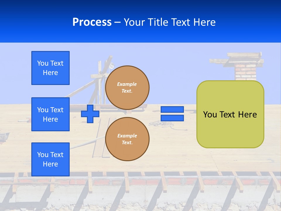 A Wooden Roof With A Brick Chimney And A Blue Sky In The Background PowerPoint Template