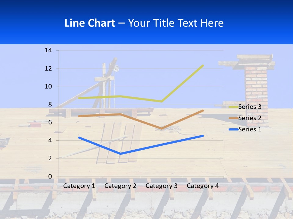 A Wooden Roof With A Brick Chimney And A Blue Sky In The Background PowerPoint Template