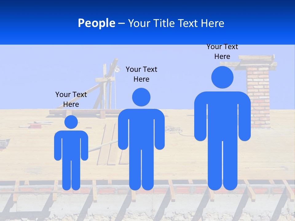 A Wooden Roof With A Brick Chimney And A Blue Sky In The Background PowerPoint Template