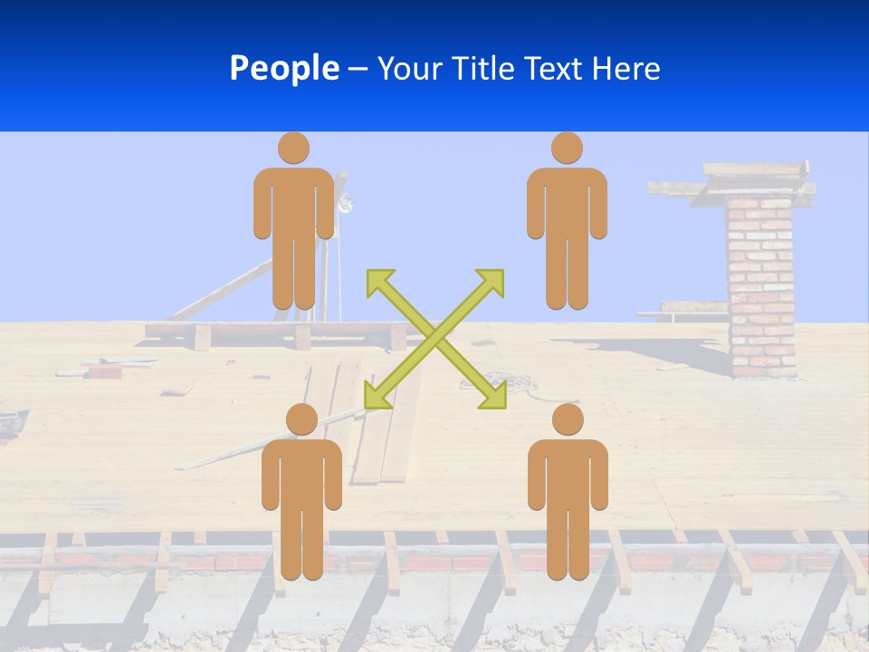 A Wooden Roof With A Brick Chimney And A Blue Sky In The Background PowerPoint Template