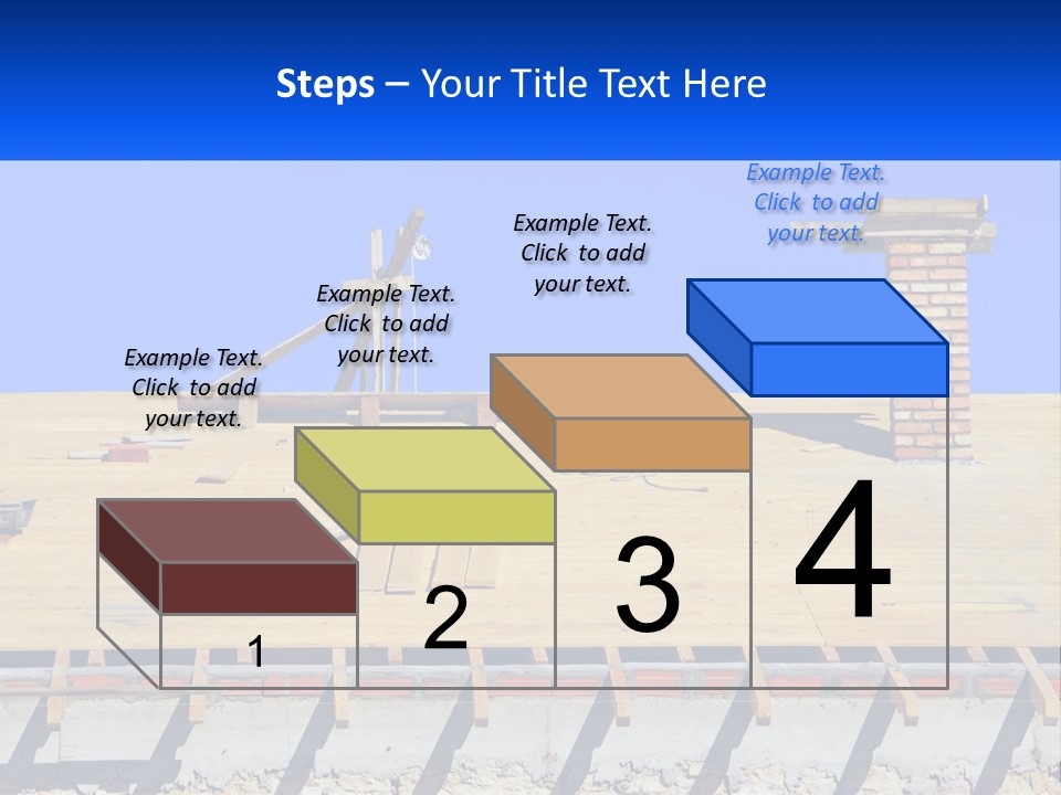 A Wooden Roof With A Brick Chimney And A Blue Sky In The Background PowerPoint Template