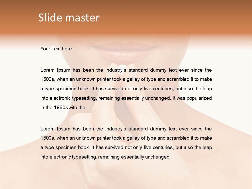 A Woman Holding A Pill In Her Hand PowerPoint Template