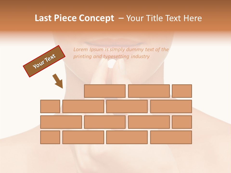 A Woman Holding A Pill In Her Hand PowerPoint Template