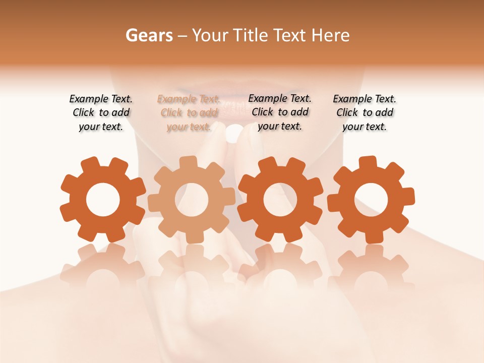 A Woman Holding A Pill In Her Hand PowerPoint Template