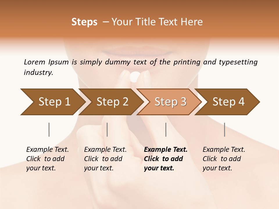 A Woman Holding A Pill In Her Hand PowerPoint Template