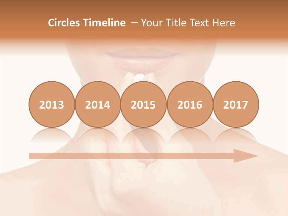 A Woman Holding A Pill In Her Hand PowerPoint Template