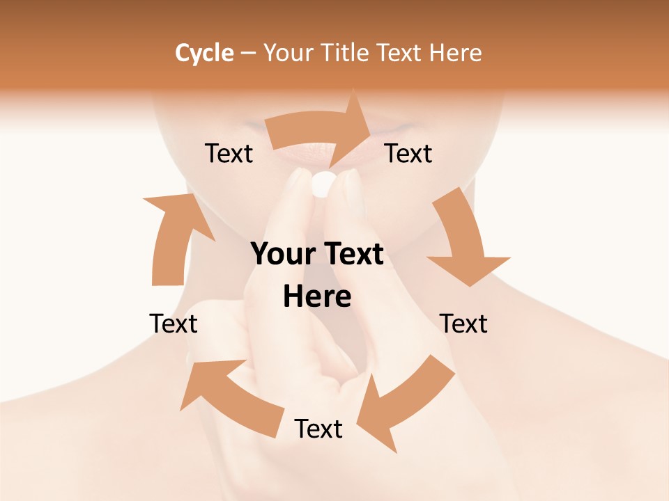 A Woman Holding A Pill In Her Hand PowerPoint Template