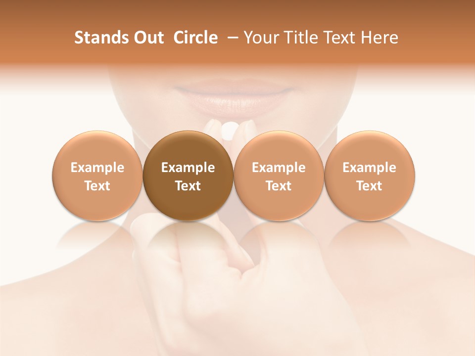 A Woman Holding A Pill In Her Hand PowerPoint Template