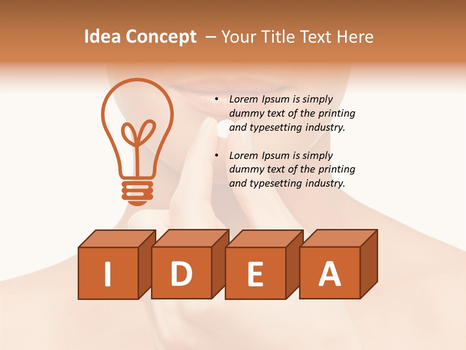 A Woman Holding A Pill In Her Hand PowerPoint Template