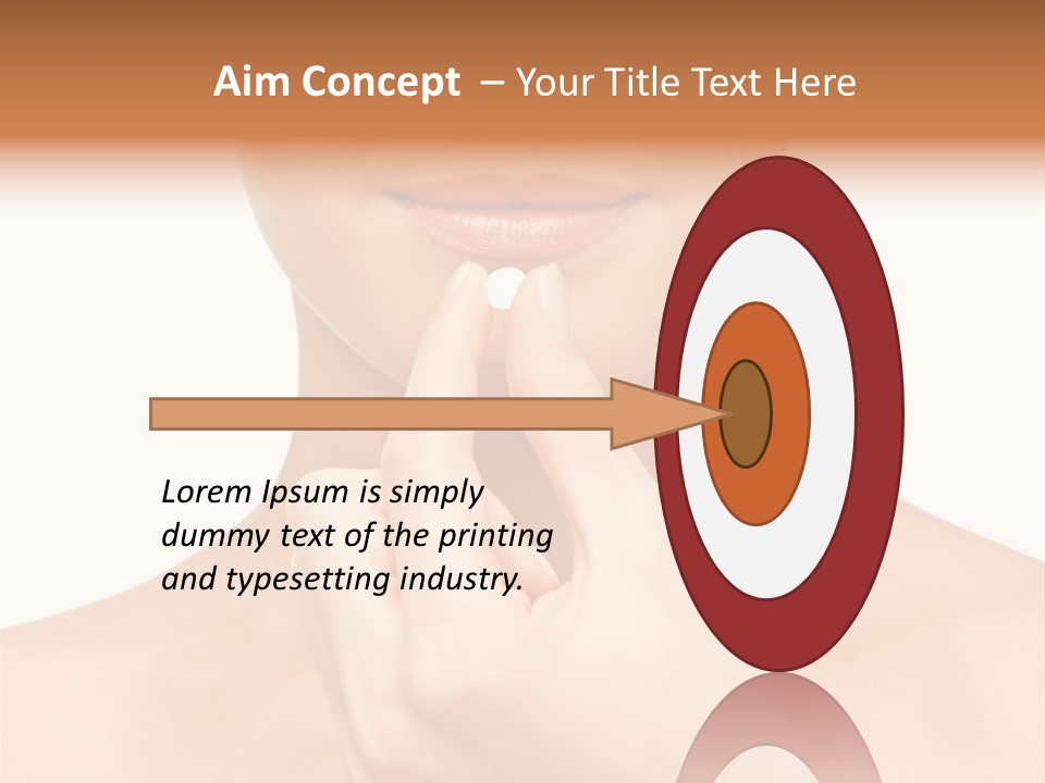 A Woman Holding A Pill In Her Hand PowerPoint Template