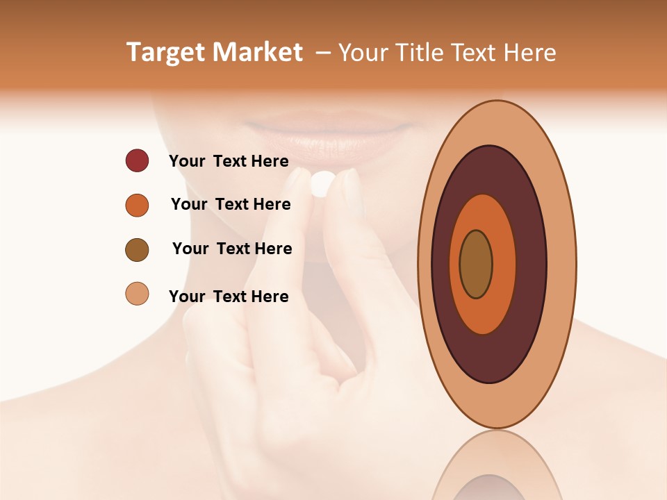 A Woman Holding A Pill In Her Hand PowerPoint Template