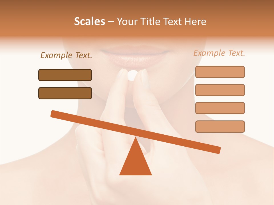 A Woman Holding A Pill In Her Hand PowerPoint Template