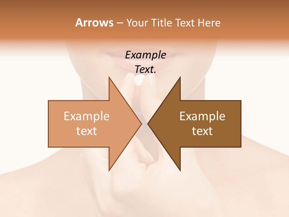 A Woman Holding A Pill In Her Hand PowerPoint Template