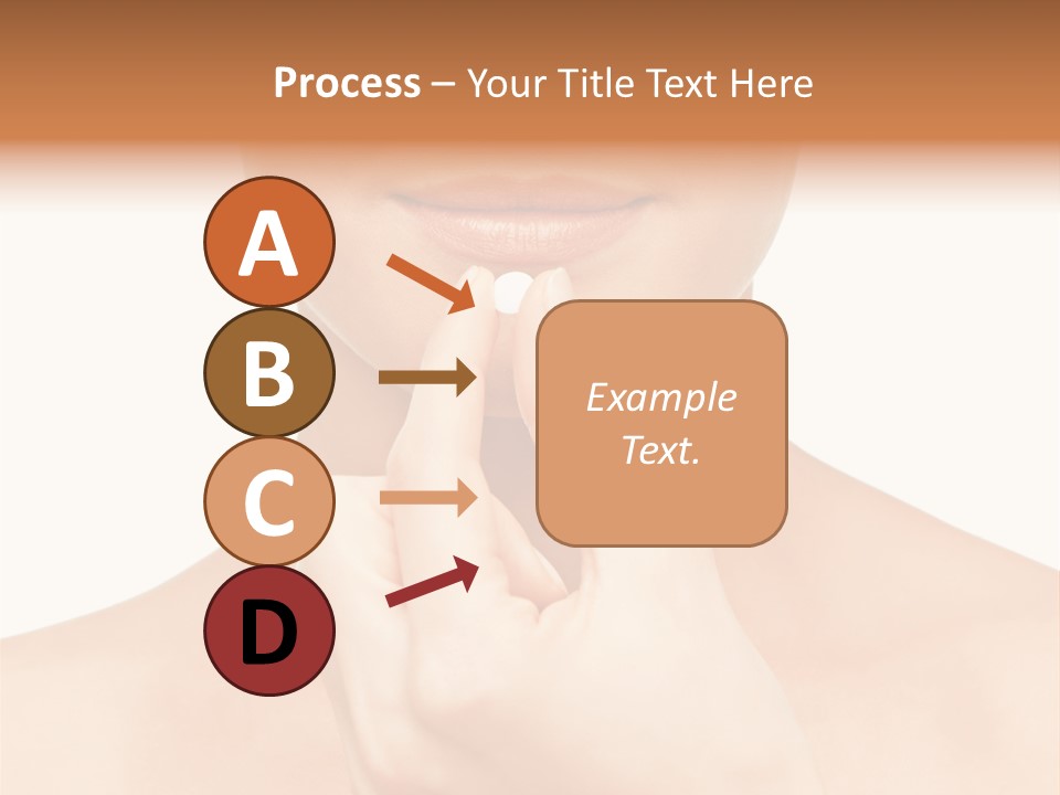 A Woman Holding A Pill In Her Hand PowerPoint Template