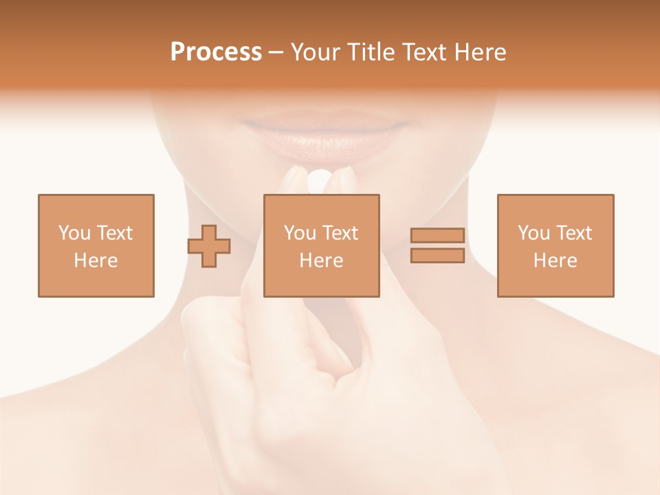 A Woman Holding A Pill In Her Hand PowerPoint Template