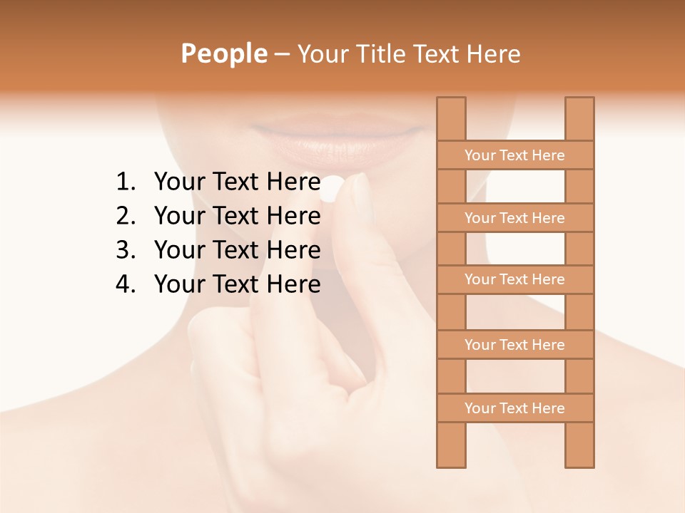 A Woman Holding A Pill In Her Hand PowerPoint Template