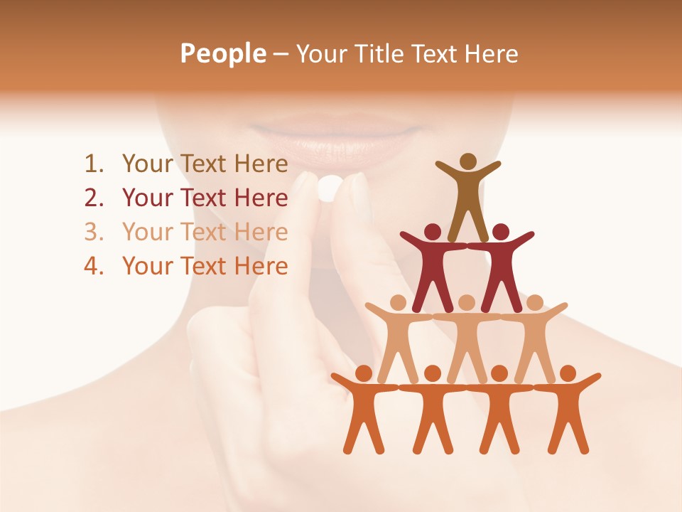 A Woman Holding A Pill In Her Hand PowerPoint Template