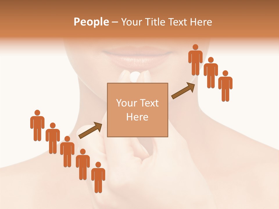 A Woman Holding A Pill In Her Hand PowerPoint Template