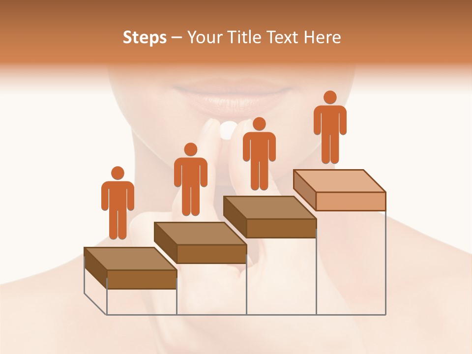 A Woman Holding A Pill In Her Hand PowerPoint Template