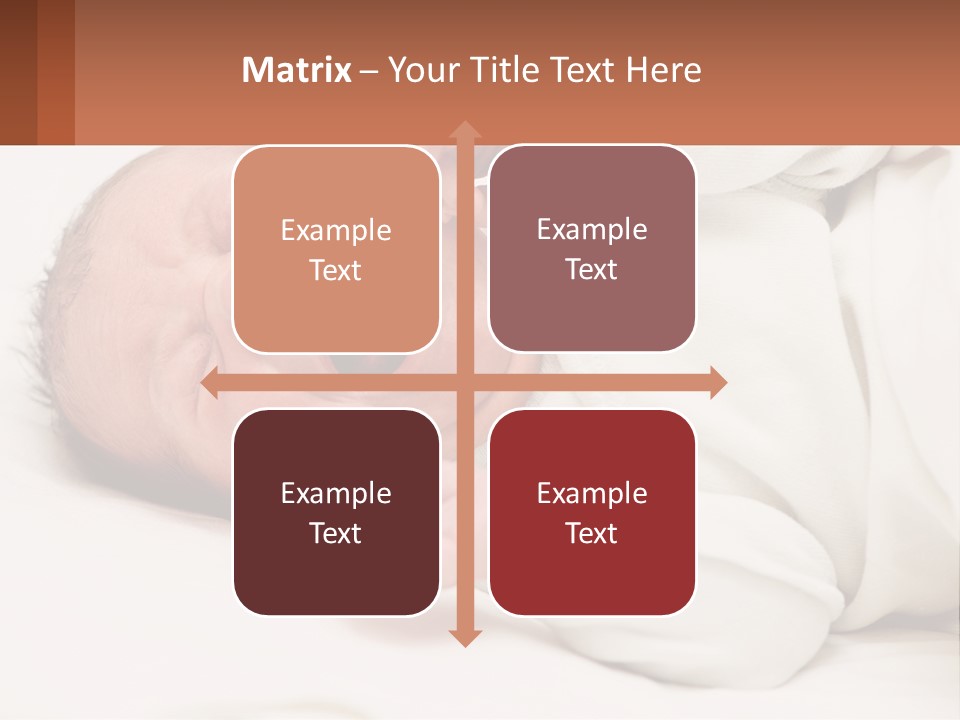 A Baby Yawning While Laying On A Bed PowerPoint Template