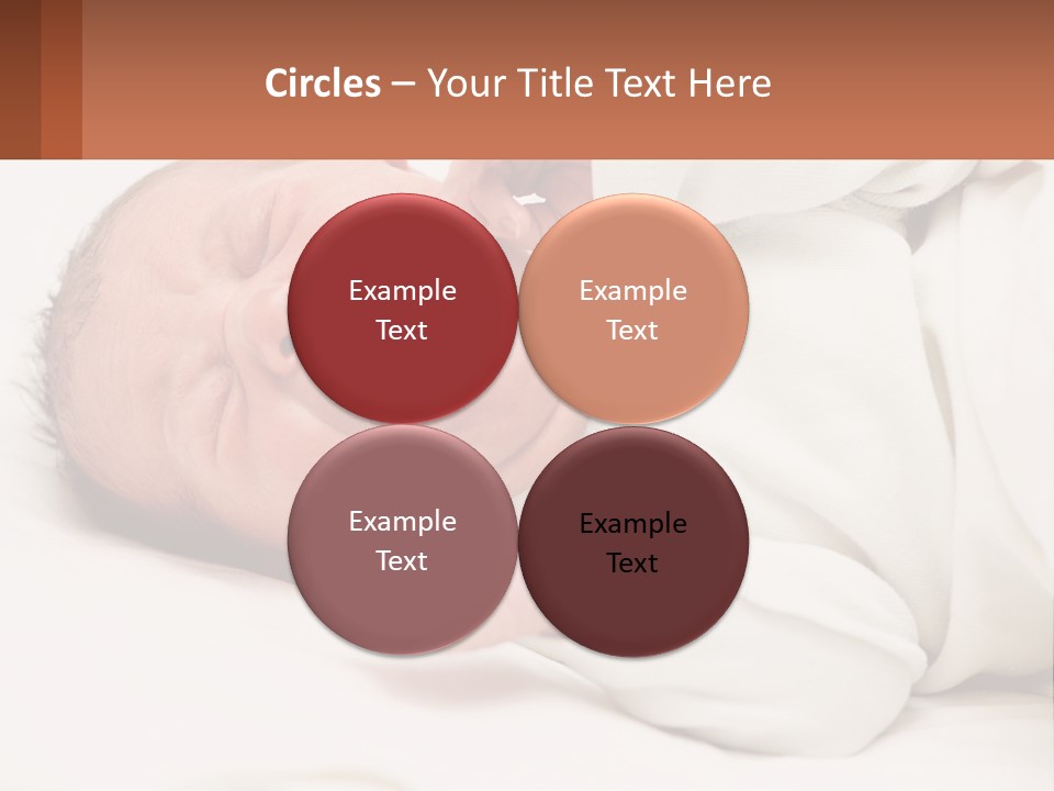 A Baby Yawning While Laying On A Bed PowerPoint Template