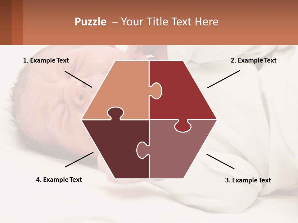 A Baby Yawning While Laying On A Bed PowerPoint Template