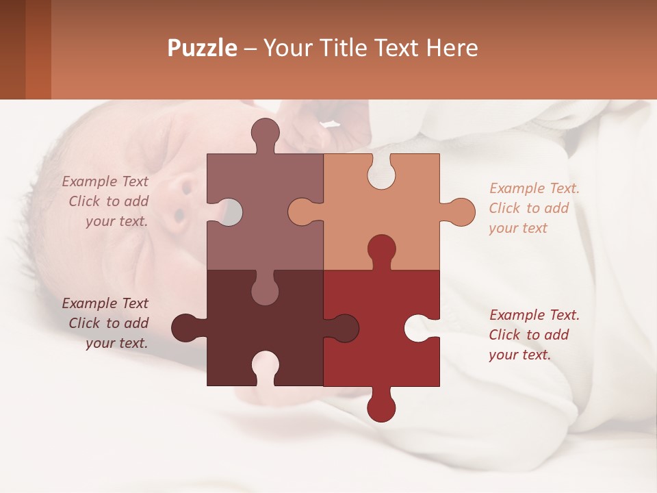 A Baby Yawning While Laying On A Bed PowerPoint Template