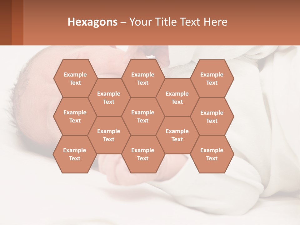 A Baby Yawning While Laying On A Bed PowerPoint Template