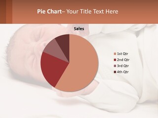 A Baby Yawning While Laying On A Bed PowerPoint Template