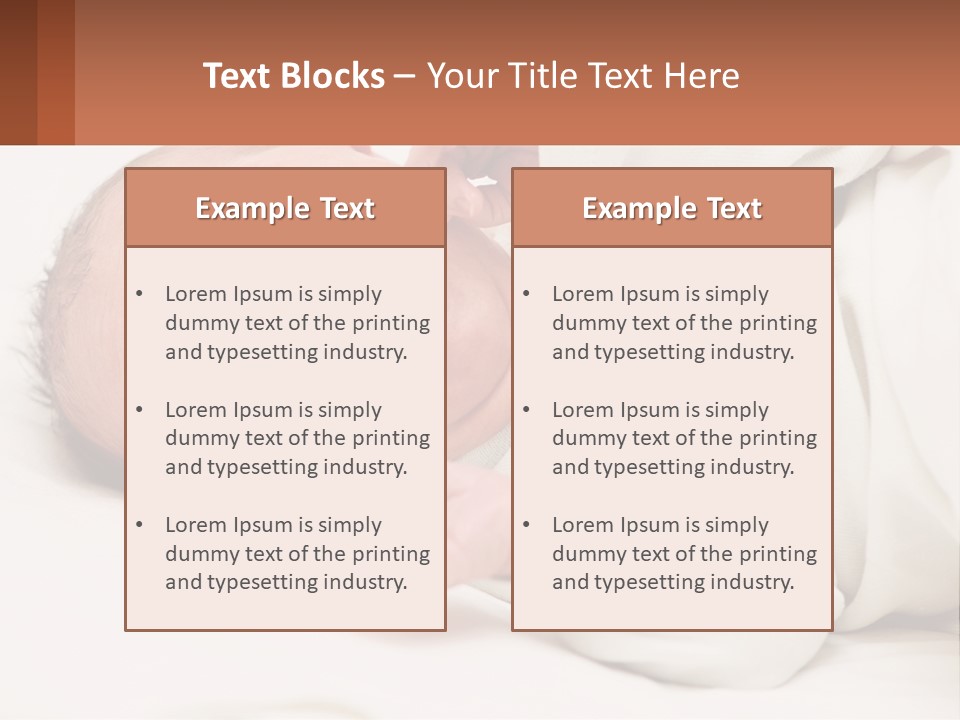 A Baby Yawning While Laying On A Bed PowerPoint Template