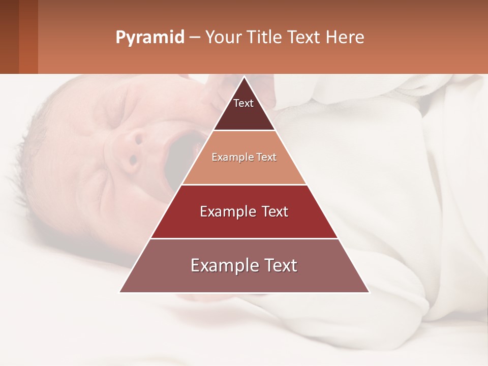 A Baby Yawning While Laying On A Bed PowerPoint Template
