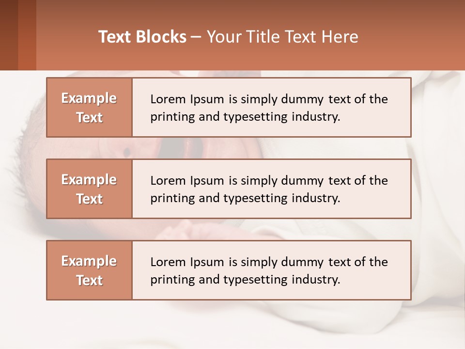 A Baby Yawning While Laying On A Bed PowerPoint Template