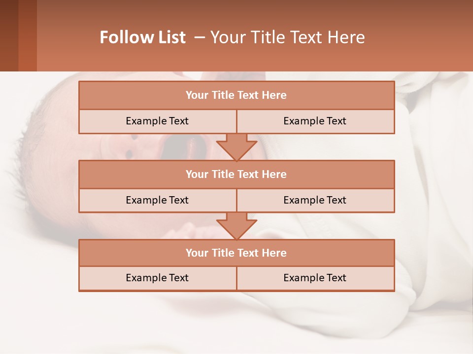 A Baby Yawning While Laying On A Bed PowerPoint Template