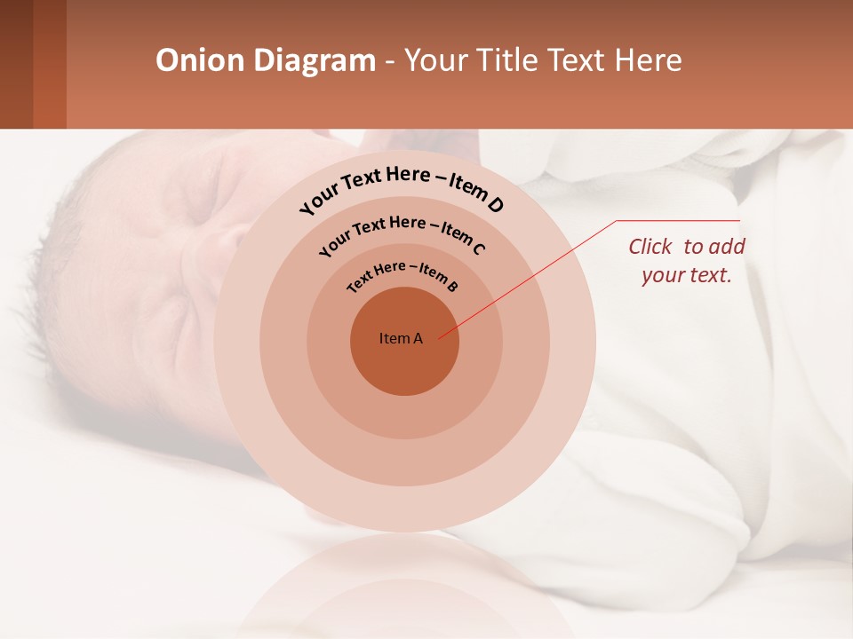 A Baby Yawning While Laying On A Bed PowerPoint Template