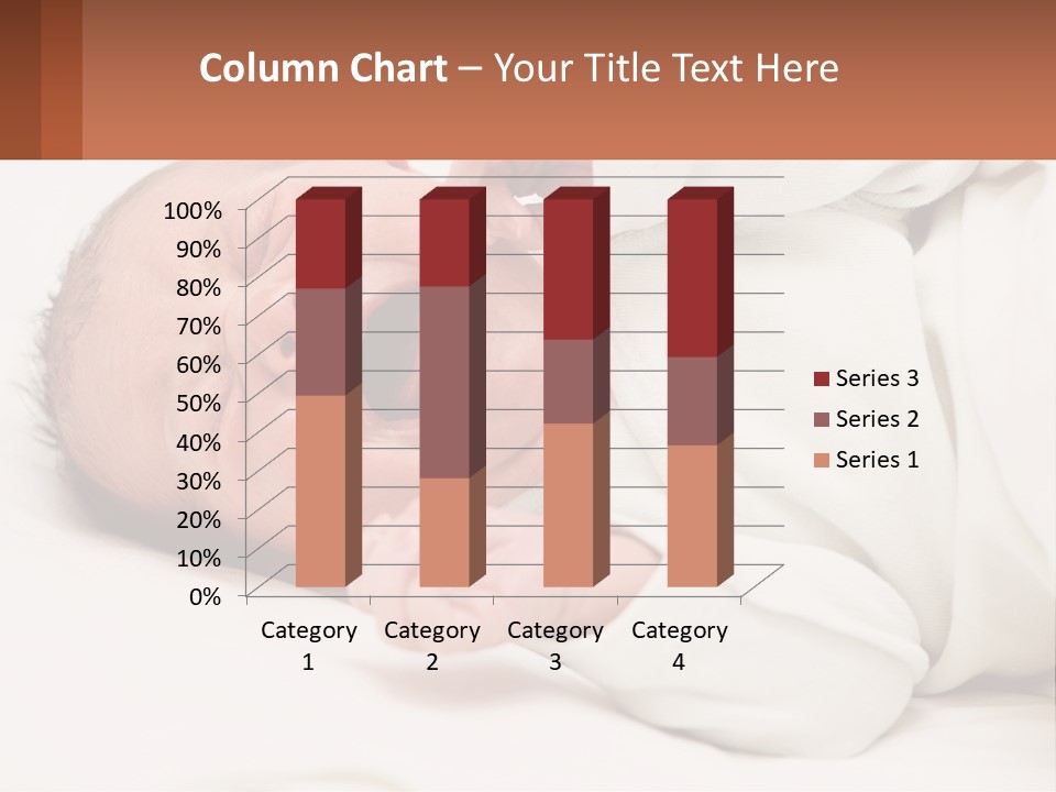 A Baby Yawning While Laying On A Bed PowerPoint Template
