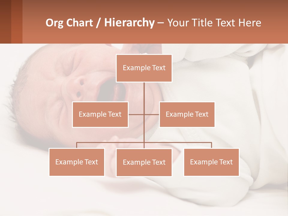 A Baby Yawning While Laying On A Bed PowerPoint Template