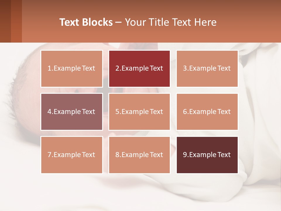 A Baby Yawning While Laying On A Bed PowerPoint Template