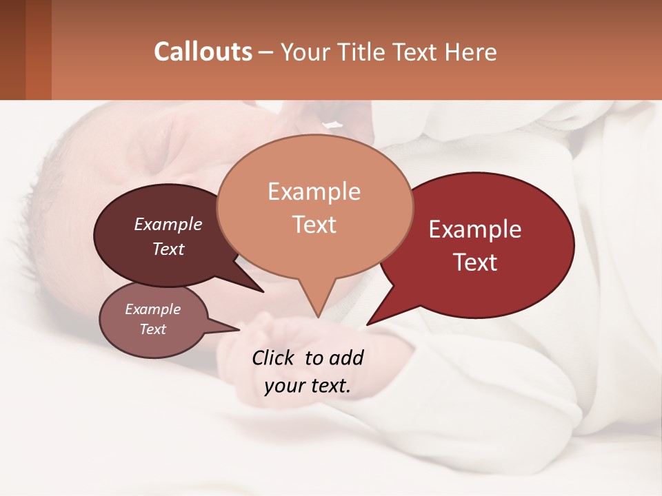 A Baby Yawning While Laying On A Bed PowerPoint Template