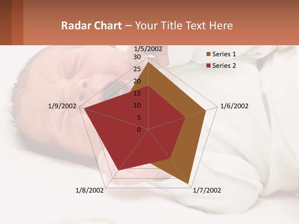 A Baby Yawning While Laying On A Bed PowerPoint Template