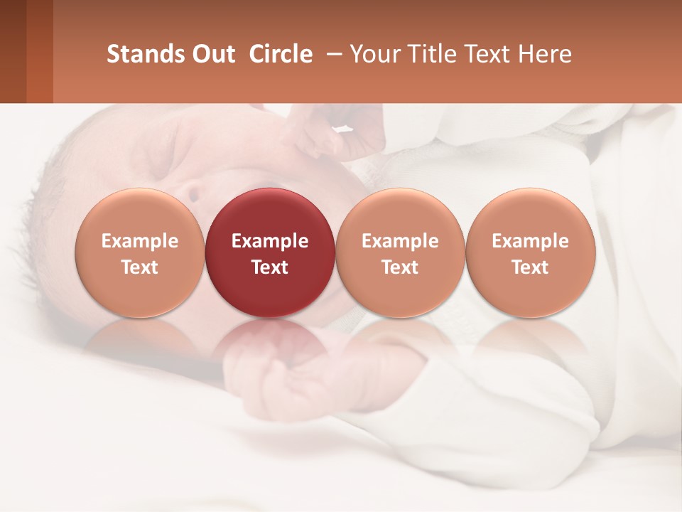 A Baby Yawning While Laying On A Bed PowerPoint Template