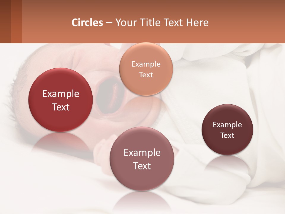 A Baby Yawning While Laying On A Bed PowerPoint Template