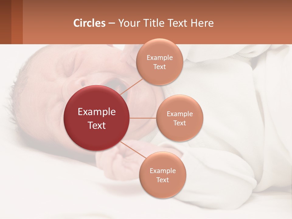 A Baby Yawning While Laying On A Bed PowerPoint Template