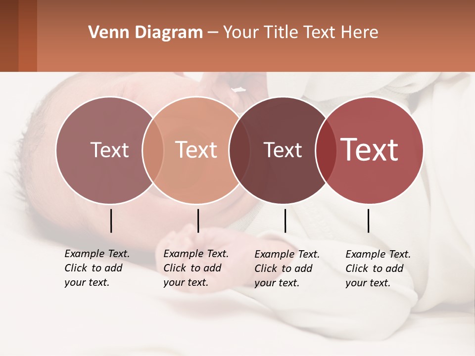 A Baby Yawning While Laying On A Bed PowerPoint Template