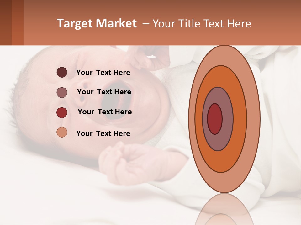 A Baby Yawning While Laying On A Bed PowerPoint Template