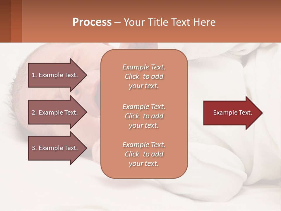 A Baby Yawning While Laying On A Bed PowerPoint Template
