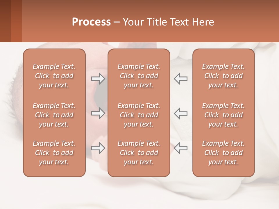 A Baby Yawning While Laying On A Bed PowerPoint Template