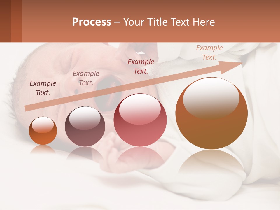 A Baby Yawning While Laying On A Bed PowerPoint Template