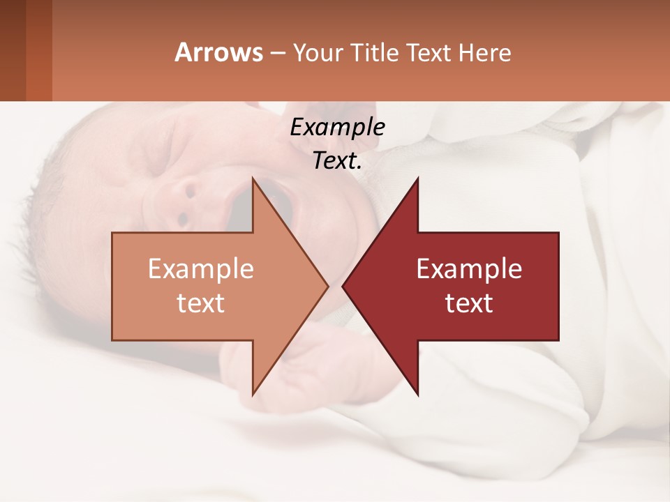 A Baby Yawning While Laying On A Bed PowerPoint Template